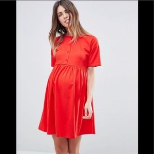 ASOS red cotton dress